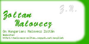 zoltan malovecz business card