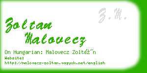 zoltan malovecz business card